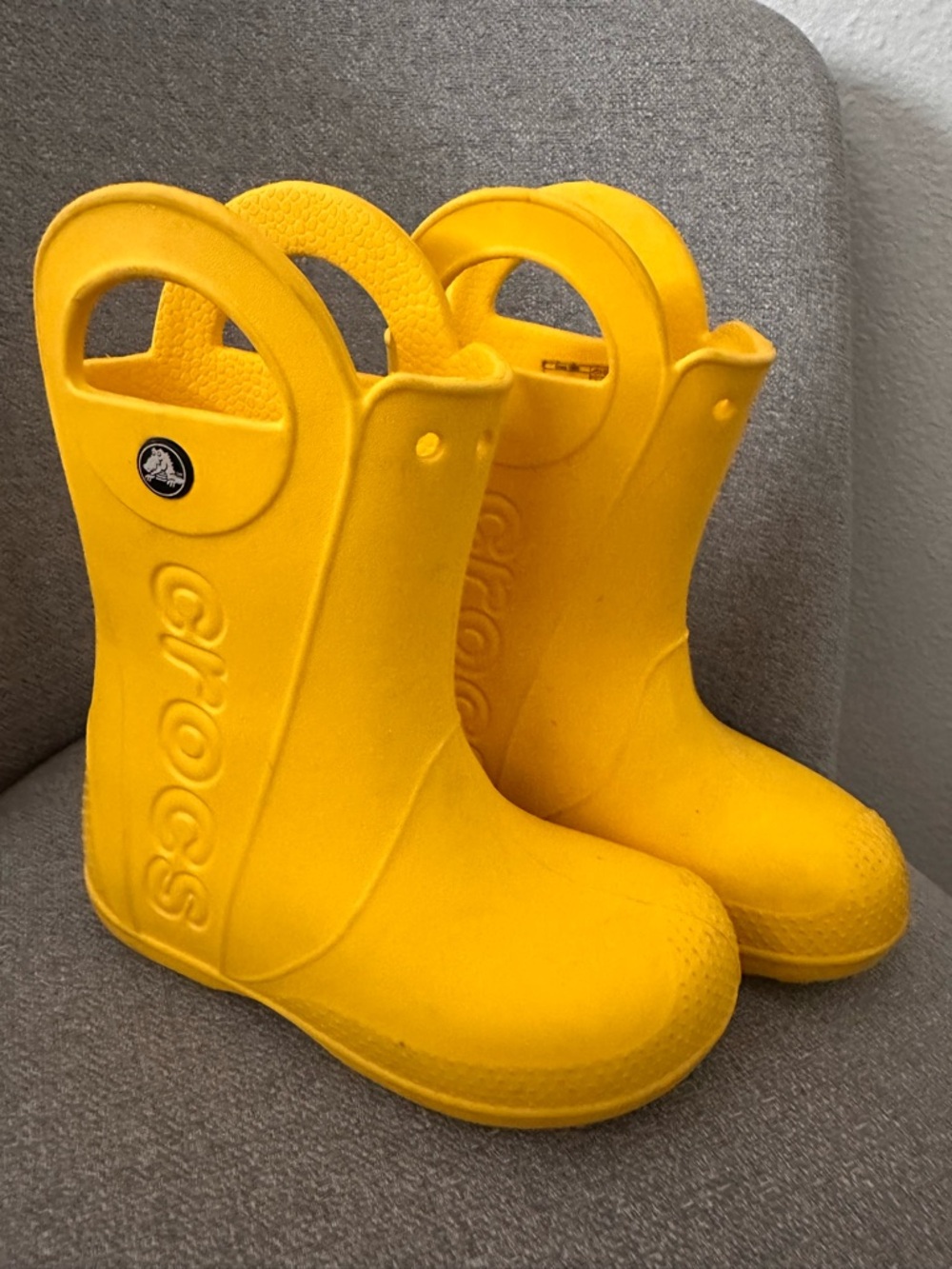 CROCS Kids Yellow Pull-On Rain Boots